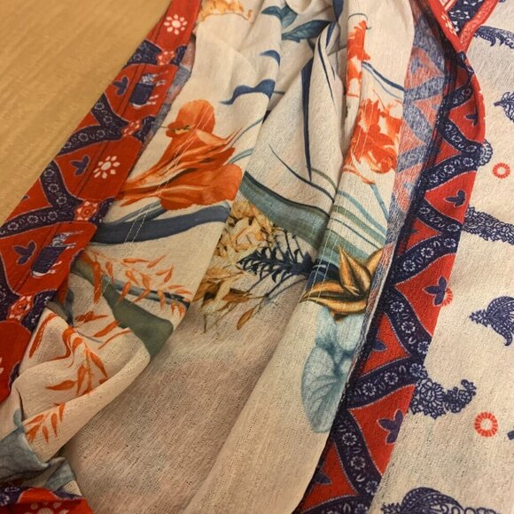 Nally & Millie reversible dress SZ L shift Pullon style unique print made in USA - Picture 5 of 11